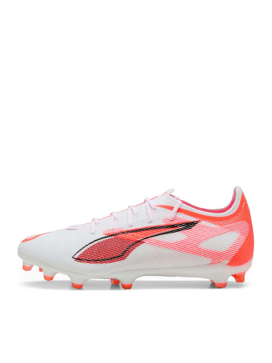 PUMA Ultra 5 Pro Ποδοσφαιρικά Παπούτσια με Τάπες FG/AG Λευκά PUMA Ultra 5 Pro Ποδοσφαιρικά Παπούτσια με Τάπες FG/AG Λευκά