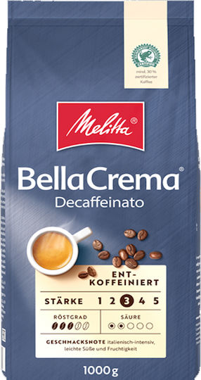 Kaffee Espresso Melitta Bellacrema Decaffeinato 1000g Bohnen