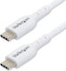 StarTech Cablu USB 2.0 USB-C Masculin - USB-C 60W PD Alb 2m USB2CC2MNCWHE
