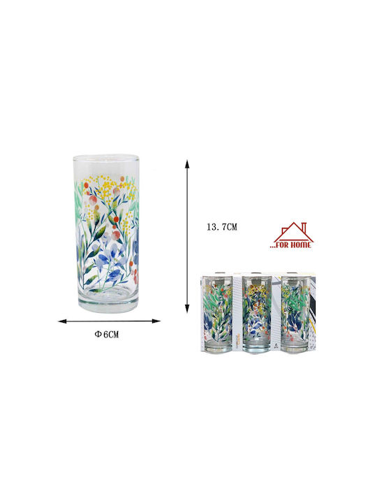 ForHome Set Gläser Wasser aus Glas 270ml 6Stück