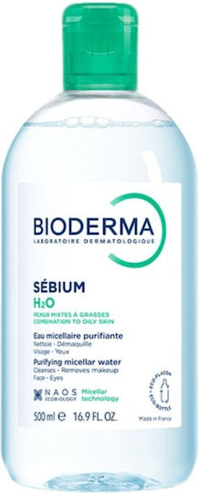 Bioderma Sebium H2O Micellar Water Klärendes Reinigungs- und Make-up-Entfernungswasser für Misch- und fettige Haut oder zu Akne neigende Haut