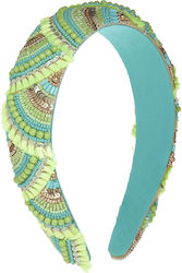 Blaues Haarband Gelbe Blaue Farbperlen 5-49-792...