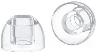 Set de 2 Acoperiri din Silicon Transparent pentru Căști L de Înlocuire