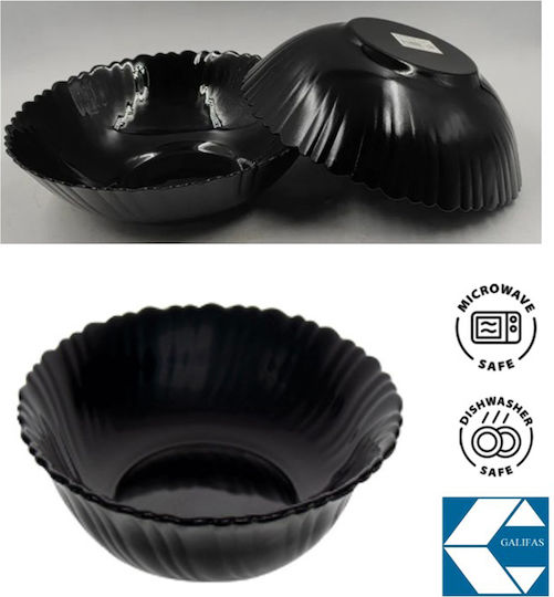Galifas Σαλατιέρα Γυάλινη Μαύρη 23x7cm