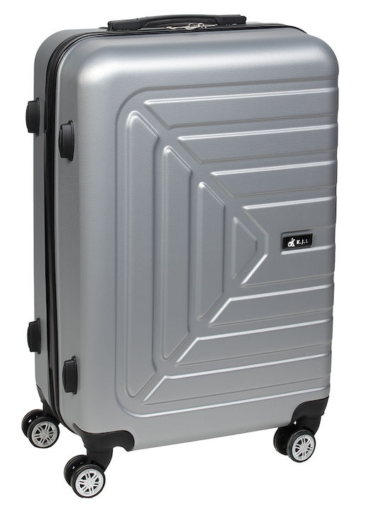 Keskor Mittlere Hartkoffer Silber mit 4 Räder Höhe 66cm