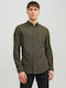 Melange Long-sleeved Flannel Shirt Rosin