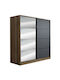 Ușă dublă Dulap de Haine Kale Dark Oak-anthracite 220x60x210cm