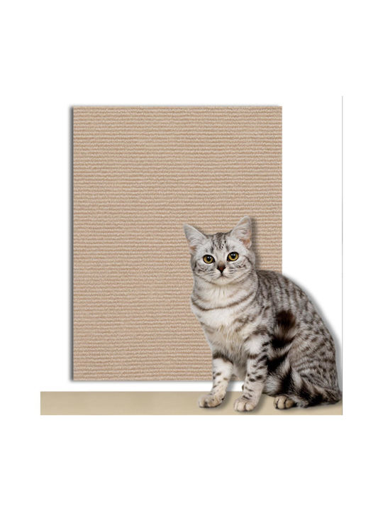 Animal Self-adhesive Wallpaper for Cat Scratches Scratching Post Beige Wall Mounted 30x100cm
