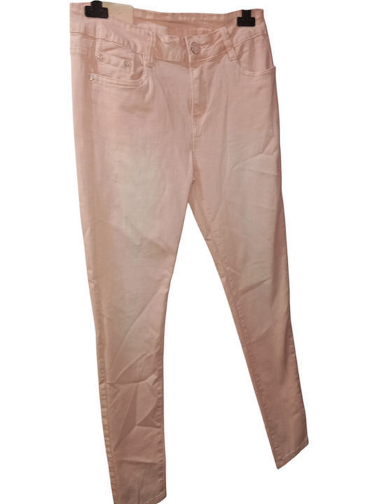 Γυναικείο Jean Παντελόνι σε Skinny Εφαρμογή Ροζ
