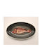 Platou Decorativ Rotundă Ceramică Neagră 1buc 23x23buc