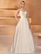 Maxi Νυφικό Φόρεμα Strapless Ιβουάρ