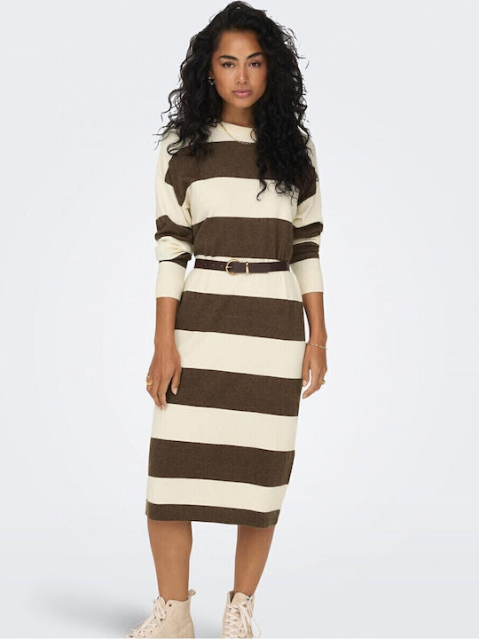 Only Midi Dress Knitted Brown