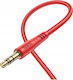 Hoco Hoco 3.5mm Male to 3.5mm Male Audio Cable Red Length 1m