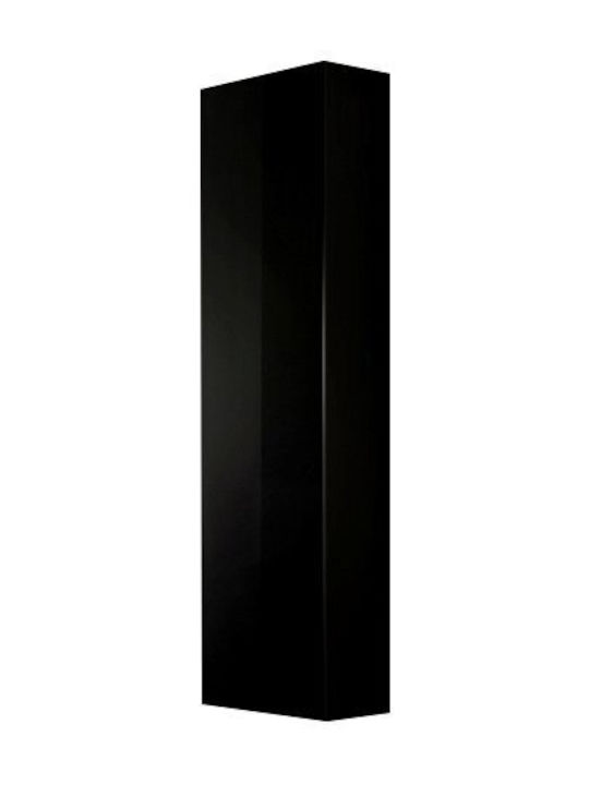 Shelf Wall 40x29x170cm Black Velvet-Black Metal