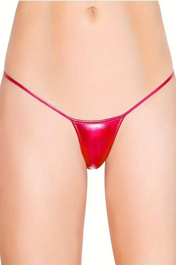 Women's Underwear Annamu Vinyl Thong Red A-1017