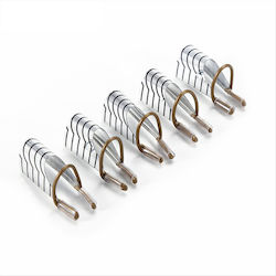 Φόρμες Νυχιών Μεταλλικές Silver 5pcs