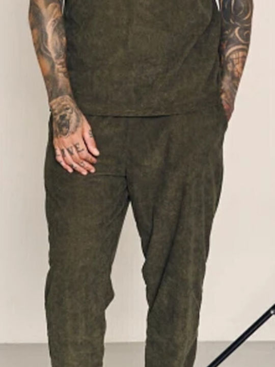 Henry Clothing Παντελόνι Ελαστικό khaki