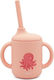 Sassi Junior Kleinkinderbecher aus Silikon Rosa 120ml