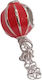 Kalliopisilver Silver 925 Symbol Charm Red Hot Air Balloon Enamel D015-red