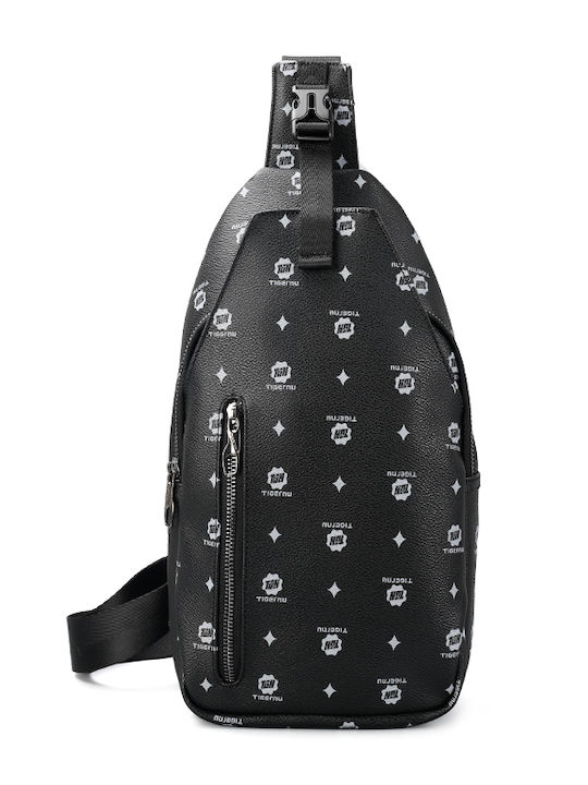 Geantă pentru bărbați Pentru piept Black with White Design