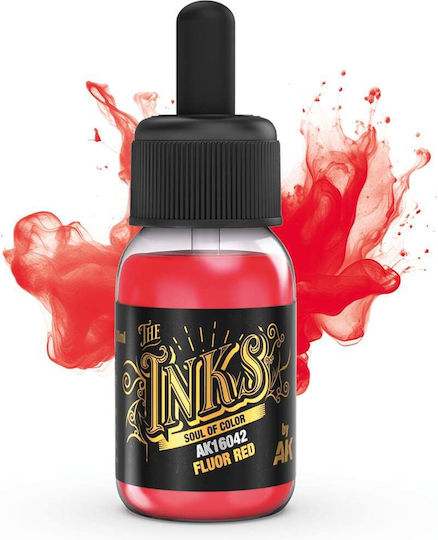 AK Interactive Χρώμα Μοντελισμού Fluor Red 30ml