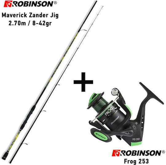 Robinson Maverick Zander Jig Lanseta de pescuit pentru Spinning 2.7m cu Mecanism 8-42gr