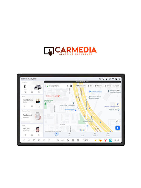 Carmedia Автомобилна Аудио Система (Блутут/USB/AUX/WiFi/GPS/Apple-Carplay/Android-Auto) с Тъчскрийн 13"
