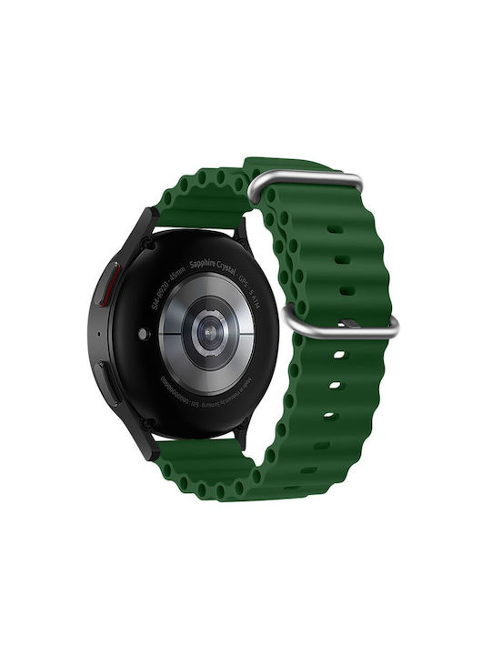 Strap Silicone Green (Galaxy Watch4/5/6/7/FE/4 Classic/6 Classic/5 ProGarmin Venu 2 PlusAmazfit GTS 4Haylou LS02)
