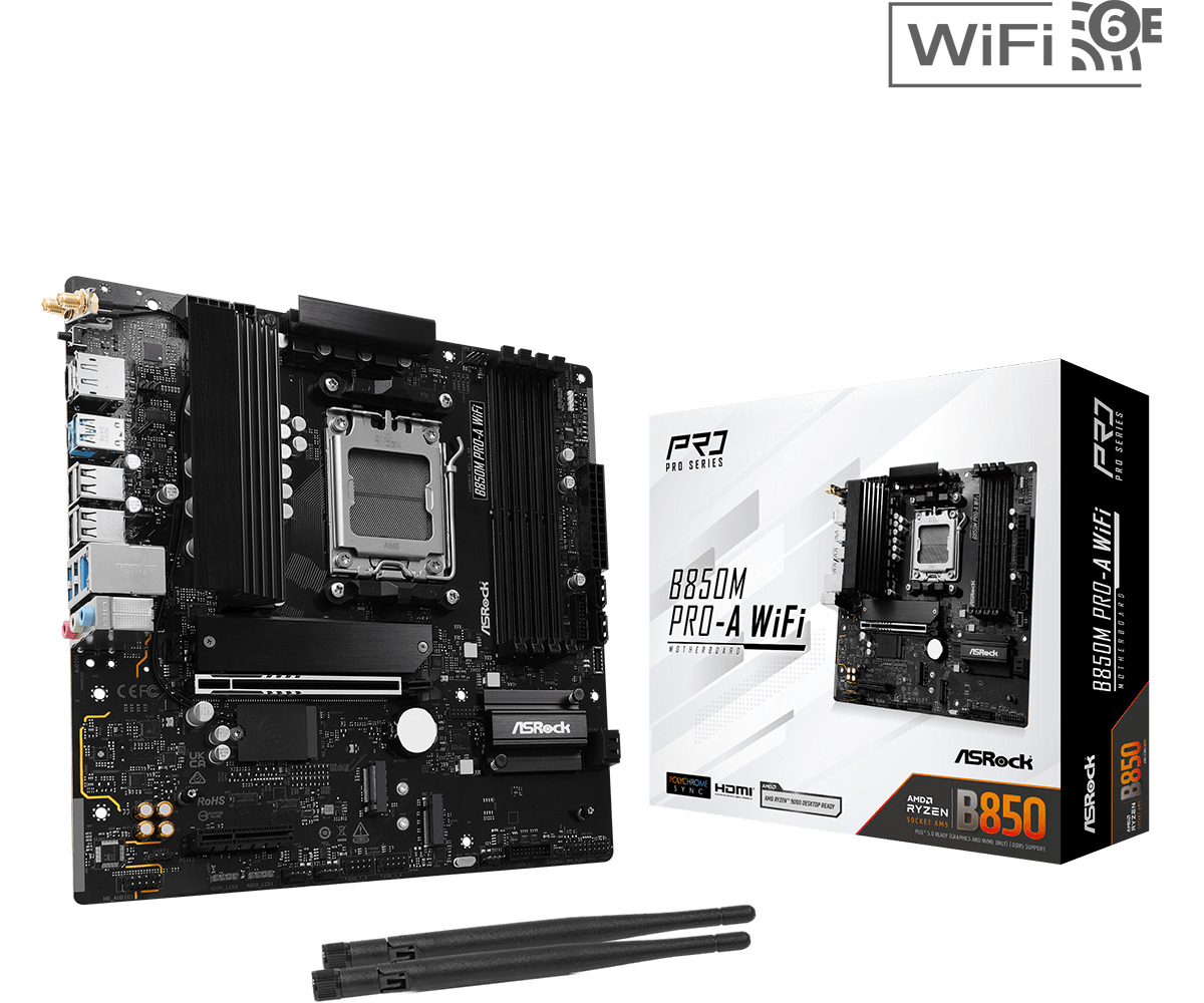 ASRock B850M Pro-A WiFi Motherboard Micro ATX με AMD AM5 Socket