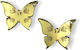 Plexiglass Golden Butterfly 30mm 8pcs