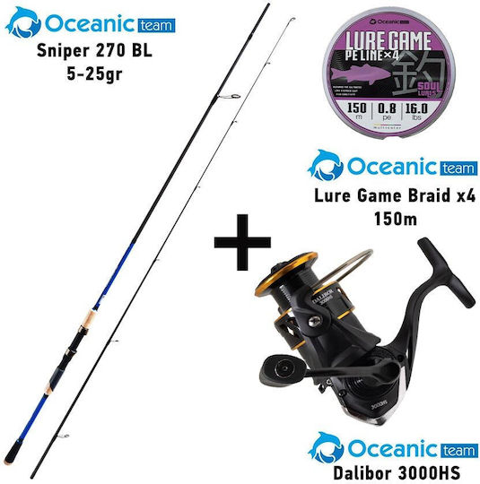 Oceanic Sniper 270 BL Fishing Rod for Spinning Heavy Rock Fishing Light Jigging 2.7m with Mechanism 5-25gr