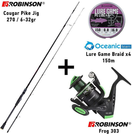 Robinson Cougar Pike Jig 270 Καλάμι Ψαρέματος για Spinning 2.7m με Μηχανισμό 6-32gr