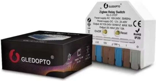 Gledopto Smart Switch ZigBee & RF 16A με Τηλεχειριστήριο