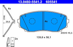 Ate Auto Bremsbeläge & Bremsscheiben Disc Brake Pad Set Ate Auto Bremsbeläge & Bremsscheiben Disc Brake Pad Set