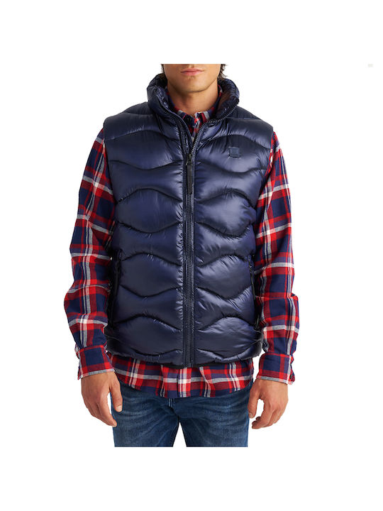 Staff Sleeveless Jacket Puffer Blue navy