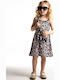 Children's Dress Sleeveless Animal Print Set with Accessories Multicolour