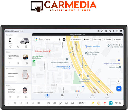Carmedia Car Audio System for Hyundai i40 2011 (Bluetooth/USB/AUX/WiFi/GPS/Apple-Carplay/Android-Auto) with Touch Screen 11.5"