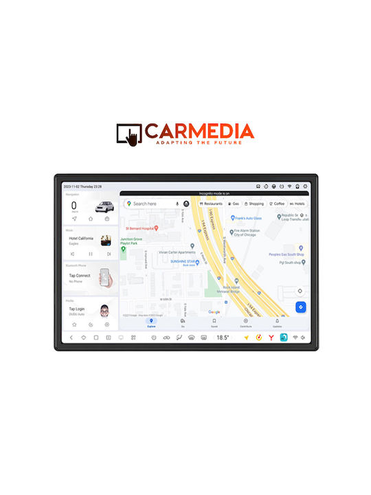 Carmedia Auto-Audiosystem für Peugeot 508 2010-2015 (Bluetooth/USB/AUX/WiFi/GPS/Apple-Carplay/Android-Auto) mit Touchscreen 11.5"
