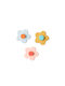 Kids Concept Wooden Kids Wall Hanger with One Hook 9.5x9.5x3cm 3pcs