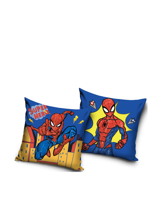 Spiderman Super Hero Velour Cushion Cover 40x40 Cm