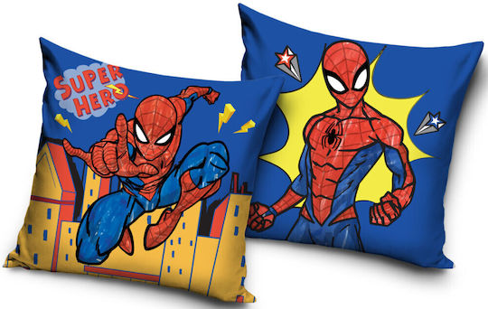 Spiderman Super Hero Velour Cushion Cover 40x40 Cm