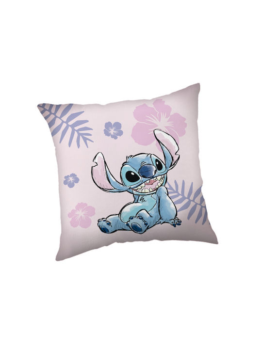 Disney Lilo Stitch Rosa Velours Kissenbezug 40x40 cm