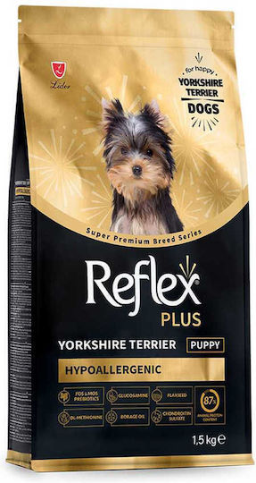 Reflex Yorkshire Terrier Puppy Hypoallergenic 1.5kg Ξηρά Τροφή για Κουτάβια Μικρόσωμων Φυλών με Κοτόπουλο και Ρύζι