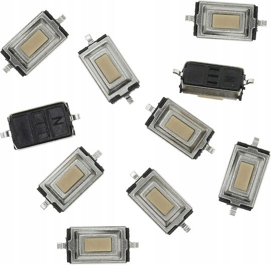 Διακόπτης Tact Switch Smt Μονοστατικός 3x6 H=2.5 Mm Σετ 10 Τεμαχίων