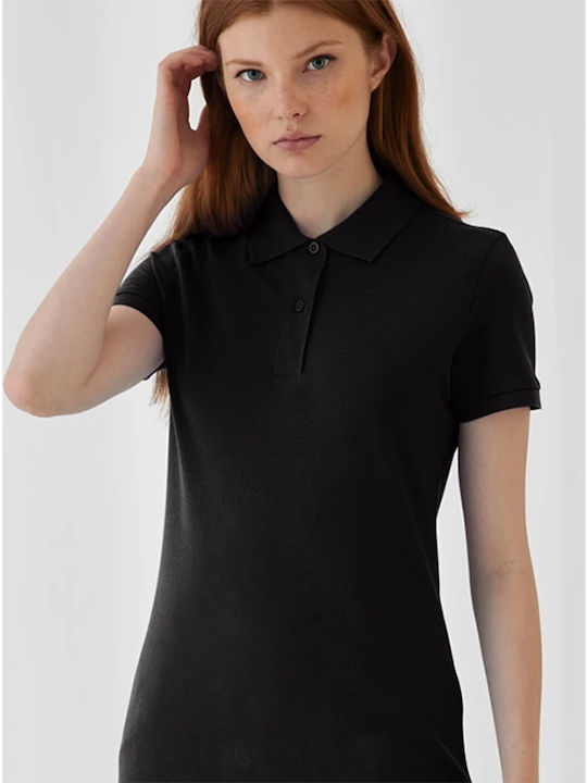 B&C Id.001 Damen-Werbe-Polo-T-Shirt Schwarz