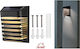 ForHome Wandmontiert Solarleuchte 9cmx5.3cmx12cmcm