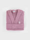 Borea Logo Bathrobe with Hood Purple 420gsm