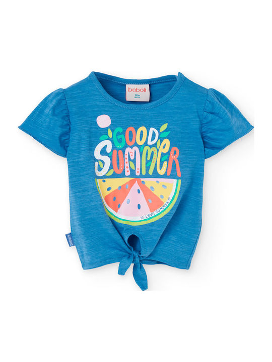 Kids Top Short-sleeved Indigo