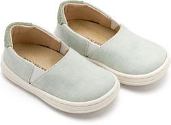 Babywalker Green Baptism Fabric Moccasins