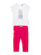 Kids' Set with Leggings Summer 2pcs White